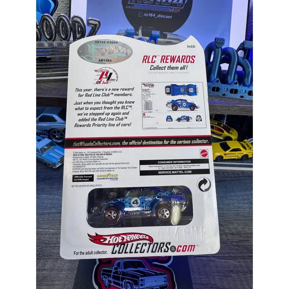 Hot wheels RLC 2006 rewards series car evil weevil numbered 722